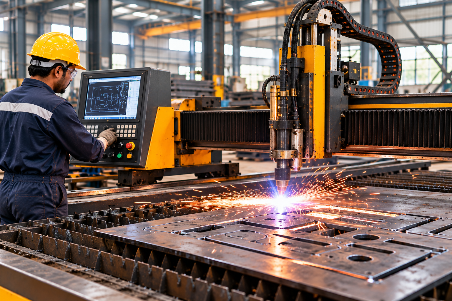 CNC plasma precision cutting