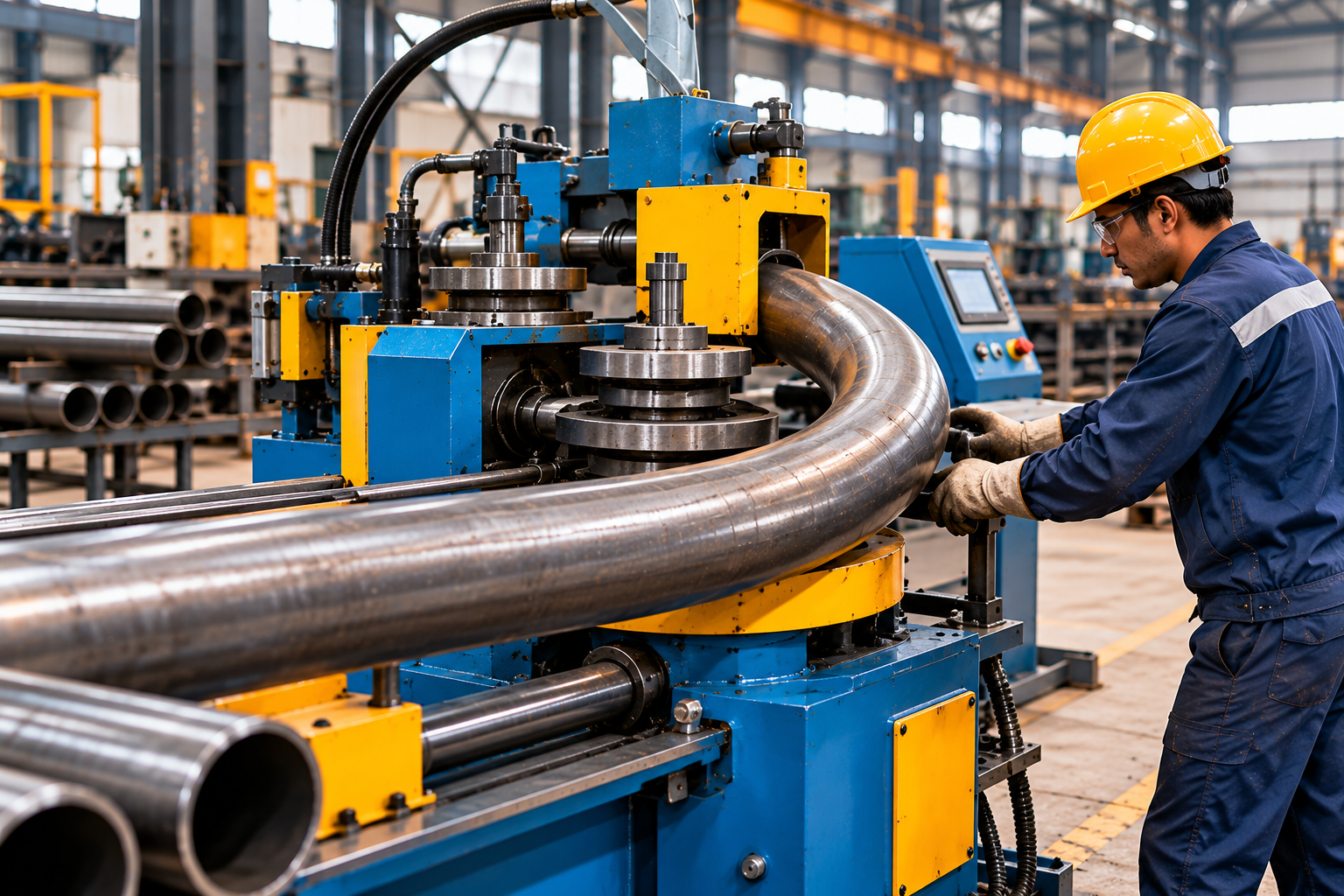 Industrial pipe bending